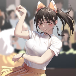 This is a pixiv picture whose title is 沿道きつねダンス.