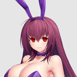 This is a pixiv picture whose title is バニーの日に間に合わなかったスカサハバニー.