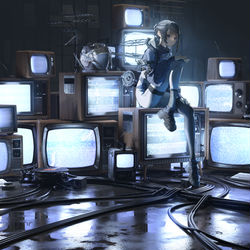 This is a pixiv picture whose title is テレビ.