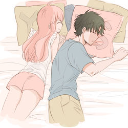 This is a pixiv picture whose title is 若夫婦ダミアニャ.