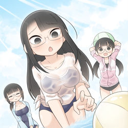 This is a pixiv picture whose title is 夏に繰り出した美術部ガール.
