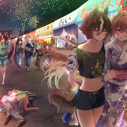 This is a pixiv picture whose title is 夏祭り.