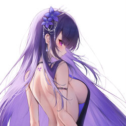 This is a pixiv picture whose title is -雷電将軍-.