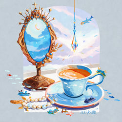 This is a pixiv picture whose title is さざなみの夢 *☽.