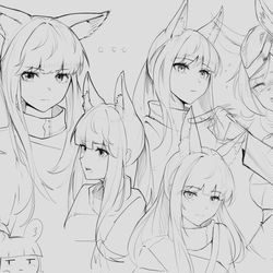 This is a pixiv picture whose title is sketch study.
