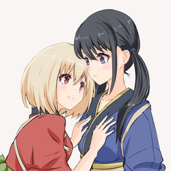 This is a pixiv picture whose title is たきなに甘える千束.