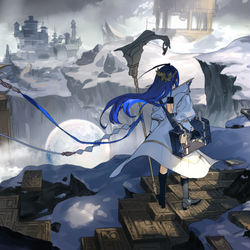 This is a pixiv picture whose title is 旅行.