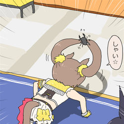 This is a pixiv picture whose title is クワガタと戯れるファル子.