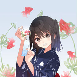 This is a pixiv picture whose title is 残暑見舞い.