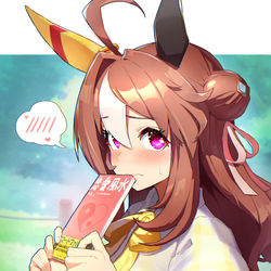 This is a pixiv picture whose title is 不意に意識しちゃった系コパノリッキー.