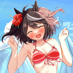 This is a pixiv picture whose title is 水着キタちゃん！③.