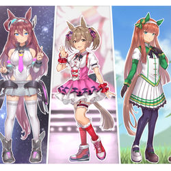 This is a pixiv picture whose title is ウマドル.