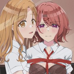 This is a pixiv picture whose title is ひなまど緊縛.