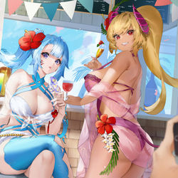 This is a pixiv picture whose title is アイランドパーティーイラコン開催中🎉！.