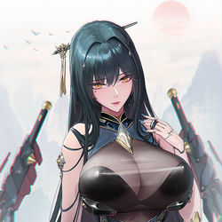 This is a pixiv picture whose title is 山涧授剑舞.