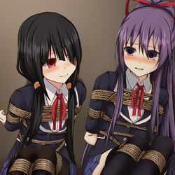 This is a pixiv picture whose title is 十香と狂三.
