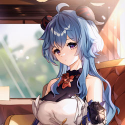 This is a pixiv picture whose title is 甘雨.