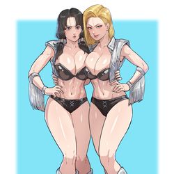 This is a pixiv picture whose title is ビーデル  & １８号.