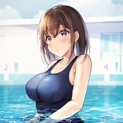 This is a pixiv picture whose title is さりげなく、前の食い込みも調整中….