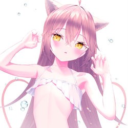 This is a pixiv picture whose title is 水着らいおん.