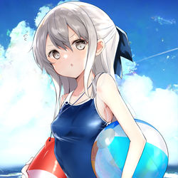 This is a pixiv picture whose title is じゅ、準備オーケーです…！お兄さん💦（カナヅチ妹ちゃん）.