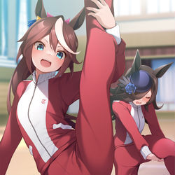 This is a pixiv picture whose title is 体硬い子柔らかい子.