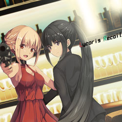 This is a pixiv picture whose title is リコリス・リコイル.