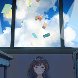 This is a pixiv picture whose title is 夏の終わり.