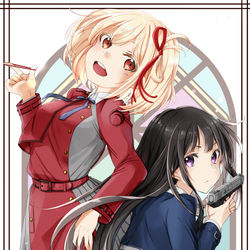 This is a pixiv picture whose title is 千束＆たきな.