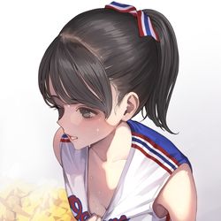 This is a pixiv picture whose title is 八月のチアガール.