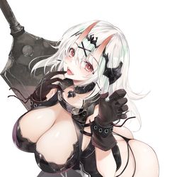 This is a pixiv picture whose title is 「異世界最強の嫁ですが、夜の戦いは俺の方が強いようです」.