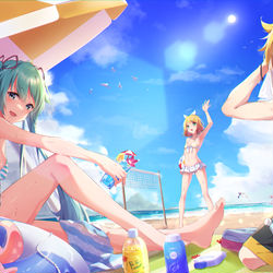 This is a pixiv picture whose title is summer vacation!.