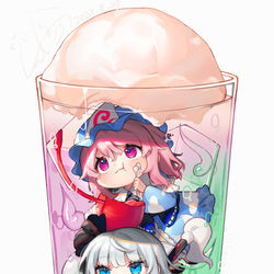 This is a pixiv picture whose title is ゆゆみょんクリームソーダ.