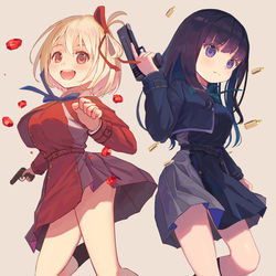 This is a pixiv picture whose title is リコリス・リコイル.