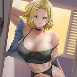 This is a pixiv picture whose title is Android 18.