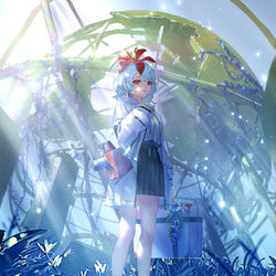 This is a pixiv picture whose title is IvyBlue 01「始まり」.