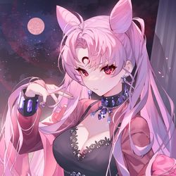 This is a pixiv picture whose title is 🌙🐇🌙.