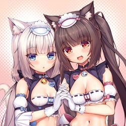 This is a pixiv picture whose title is ショコバニ | Chocola and Vanilla.