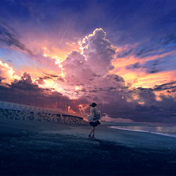 This is a pixiv picture whose title is 雷鳴.
