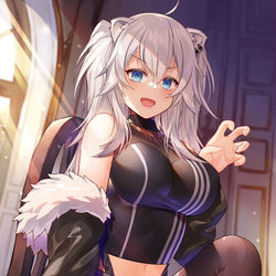 This is a pixiv picture whose title is 獅白ぼたん.