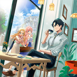 This is a pixiv picture whose title is 【仕事絵】「独身貴族は異世界を謳歌する3」表紙絵.