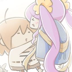 This is a pixiv picture whose title is 【skeb納品】ふーやーちゃんと先輩。.