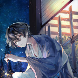 This is a pixiv picture whose title is 夏の終わり.