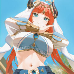 This is a pixiv picture whose title is Nilou.