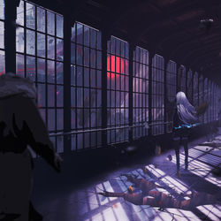 This is a pixiv picture whose title is corridor.
