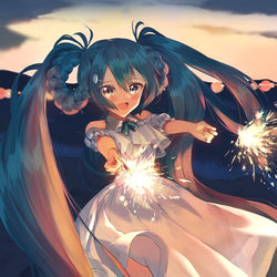 This is a pixiv picture whose title is 「マスター、綺麗だよ！」.