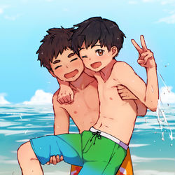 This is a pixiv picture whose title is わーい撮って撮って！！.