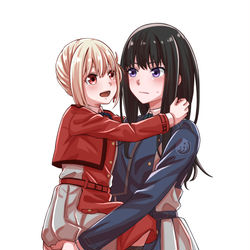 This is a pixiv picture whose title is 千束(幼)xたきな.