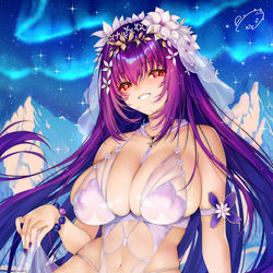 This is a pixiv picture whose title is 水着スカディ.