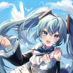 This is a pixiv picture whose title is ミクさんHappy Birthday！.